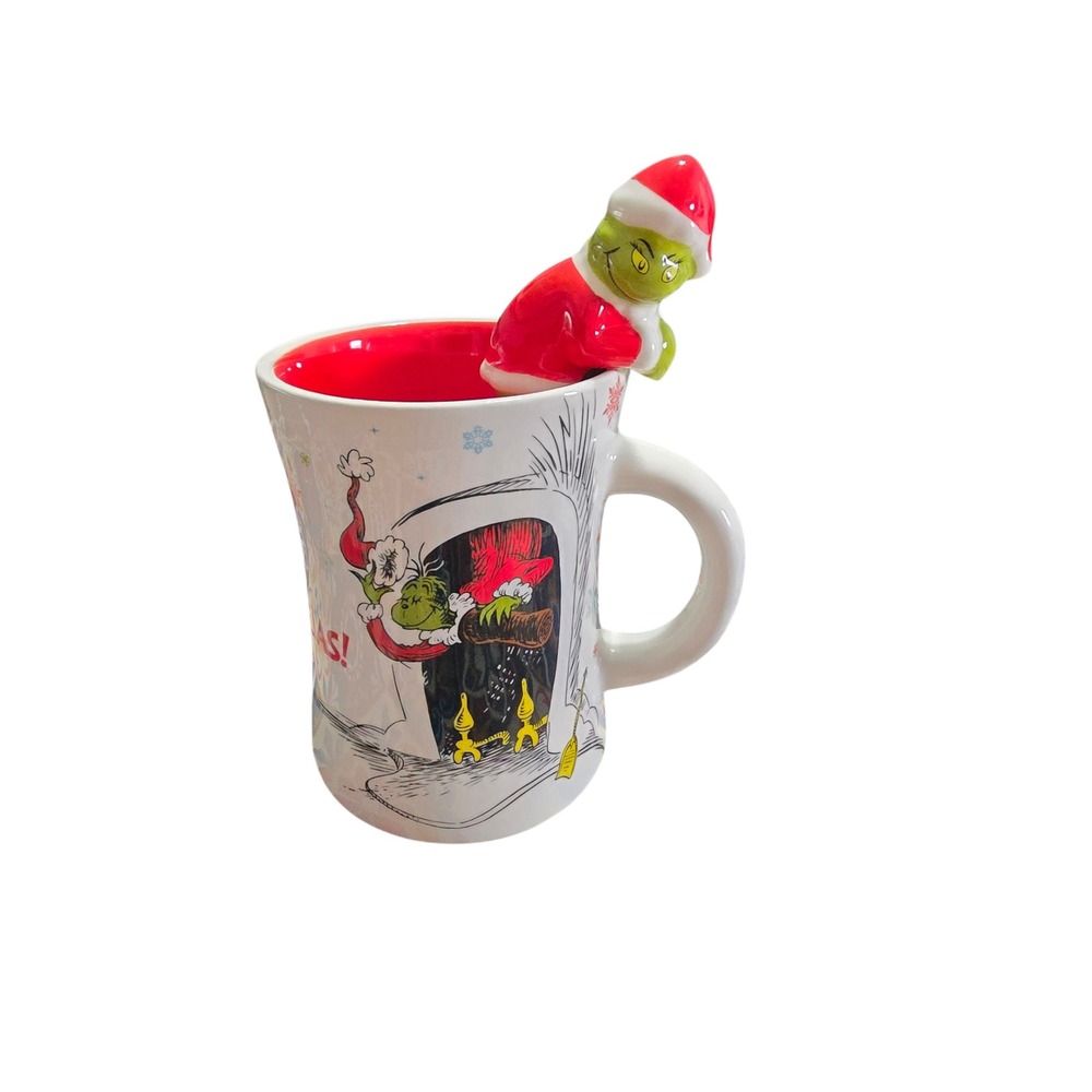 The Grinch Merry Christmas Holiday Coffee Mug Figural 3D Max Cindy Lou Who New
